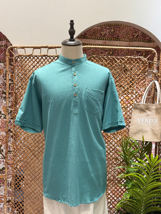 Teal light green  Kurta