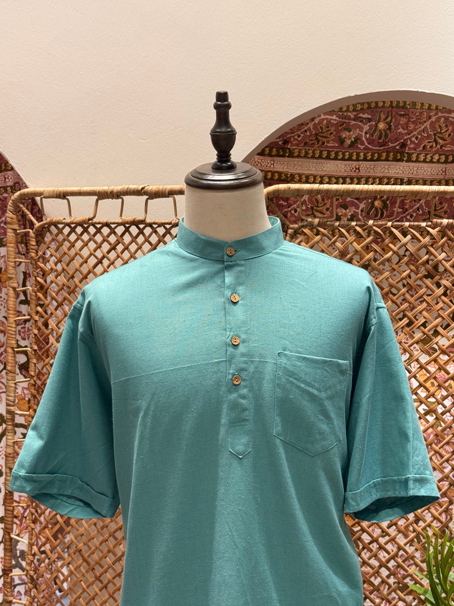 Teal light green  Kurta