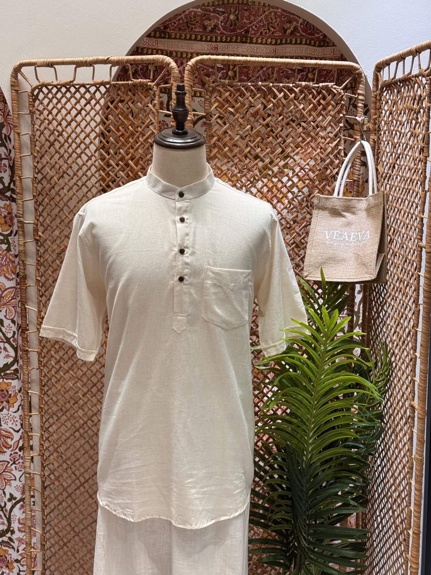 Cream Kurta