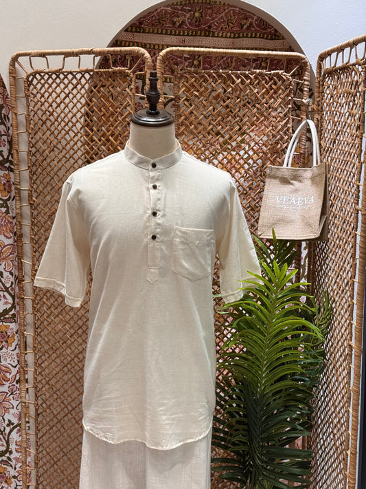 Cream Kurta