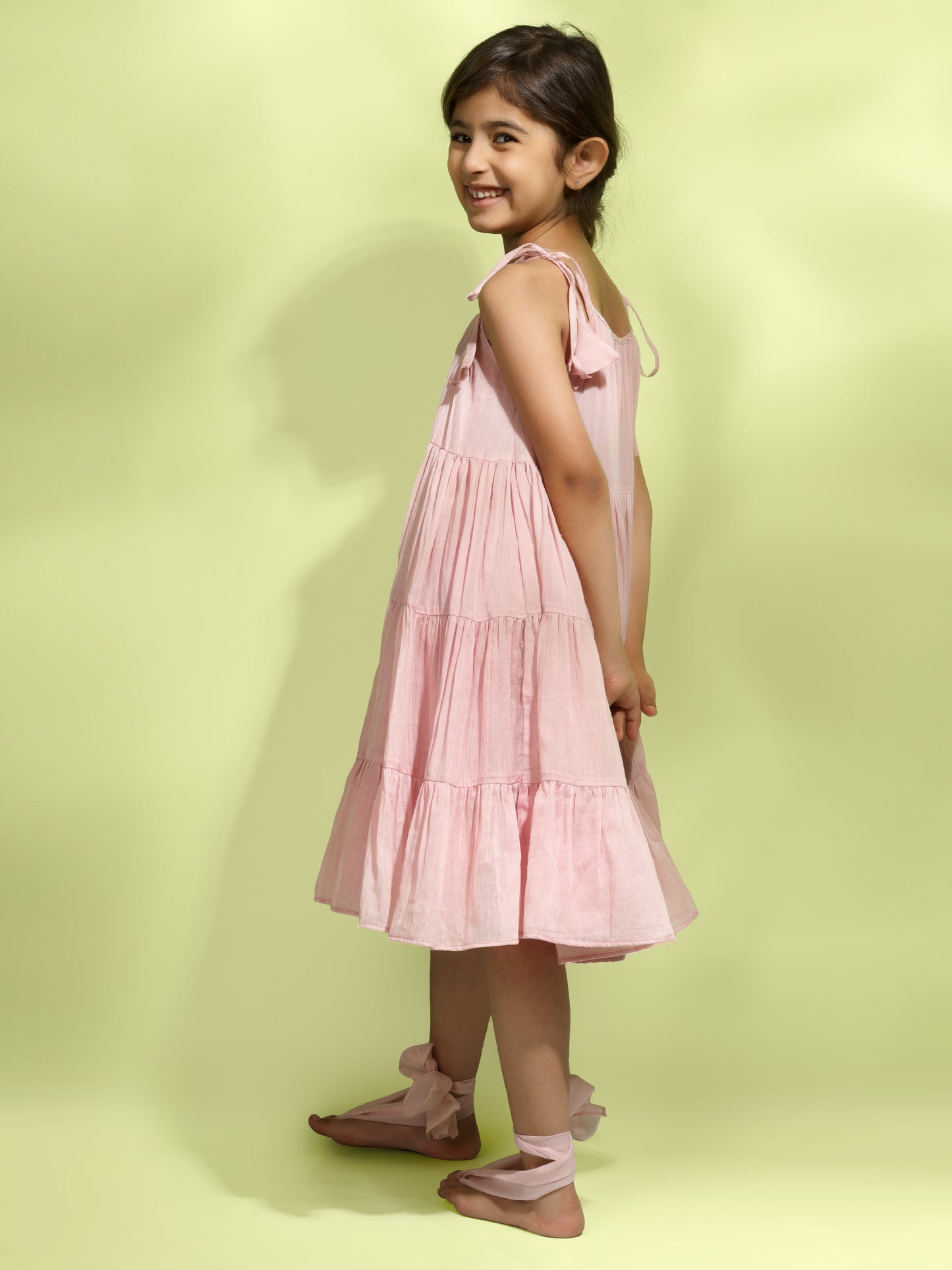 Jiyara Rose Pink Halter Dress