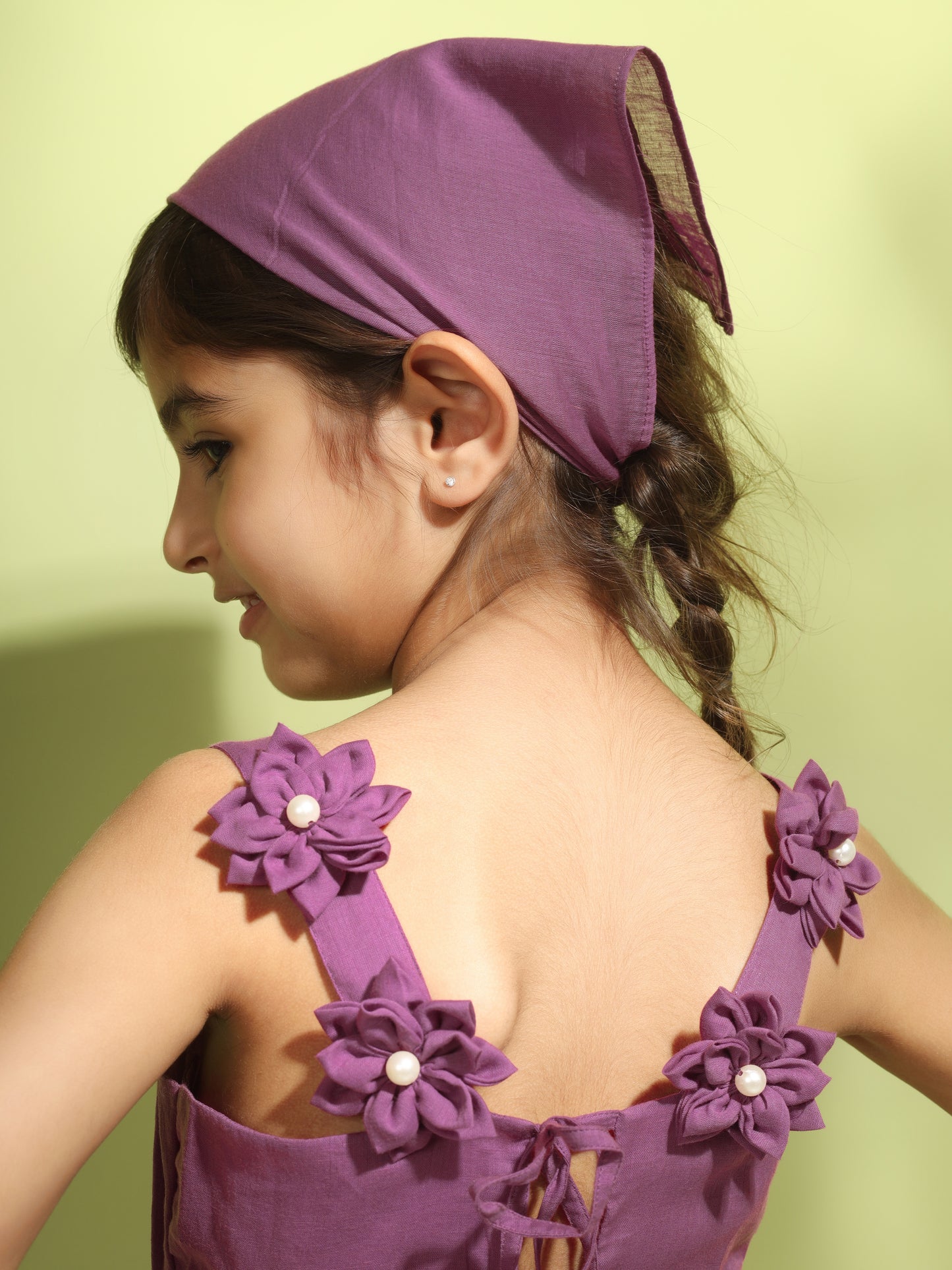 Jiyara - Grape wine Back Strap Flower Top