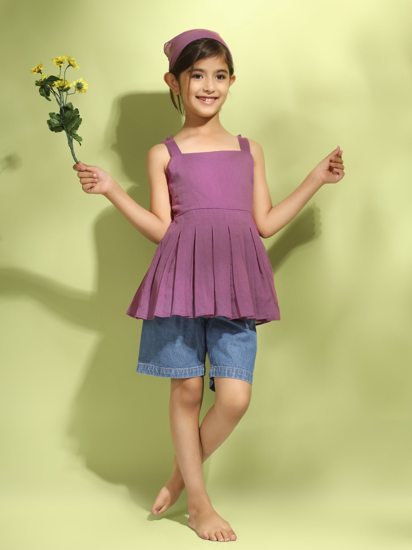 Jiyara - Grape wine Back Strap Flower Top