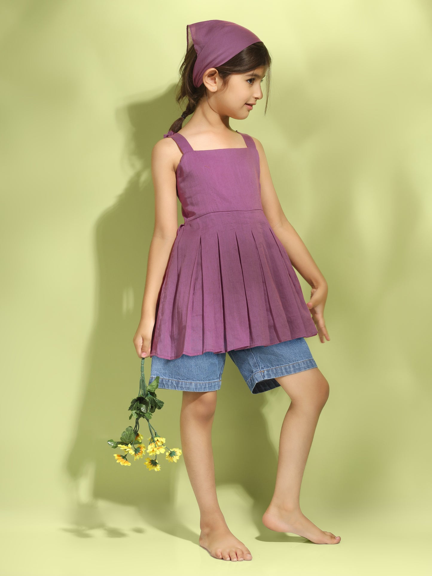 Jiyara - Grape wine Back Strap Flower Top