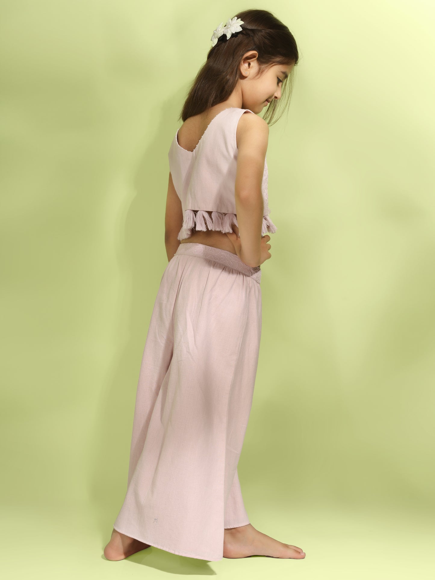 Jiyara Pink Embroidered Co-ord Set