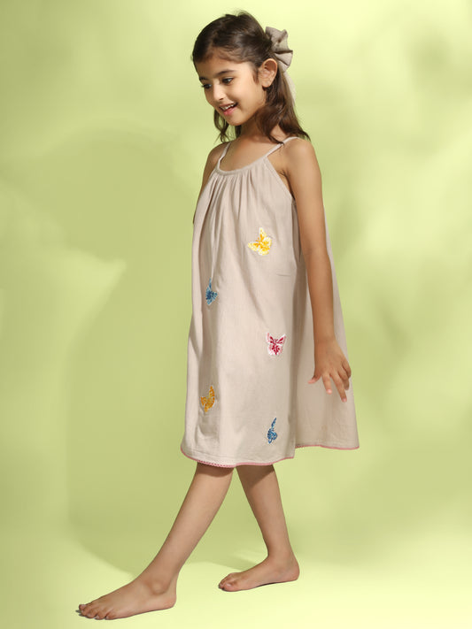 Jiyara Butterfly Embroidered Dress