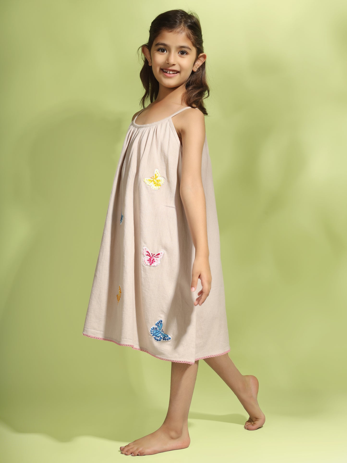Jiyara Butterfly Embroidered Dress