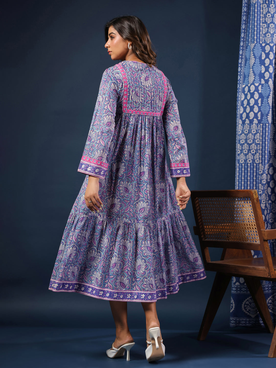 Purple Printed Dress