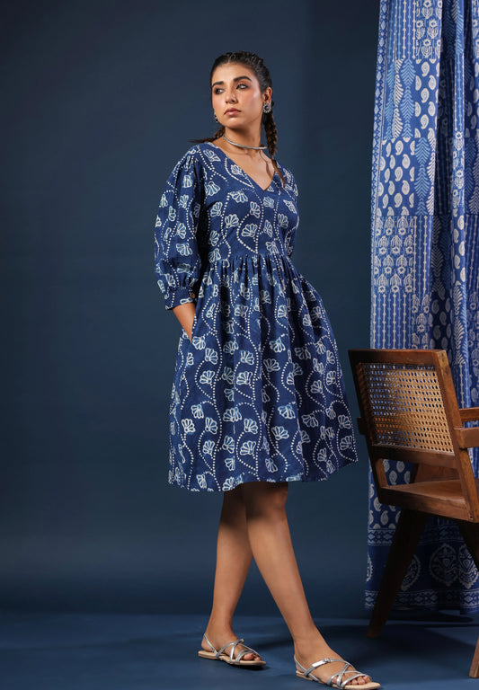 Dabu Printed Cotton Summer Dress