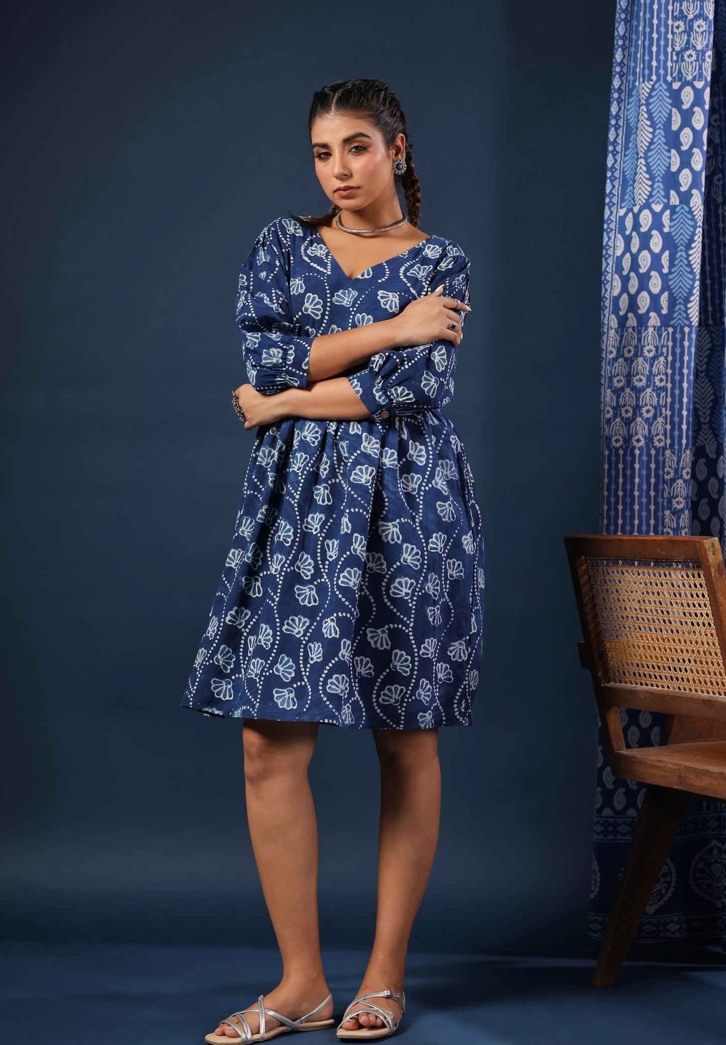 Dabu Printed Cotton Summer Dress