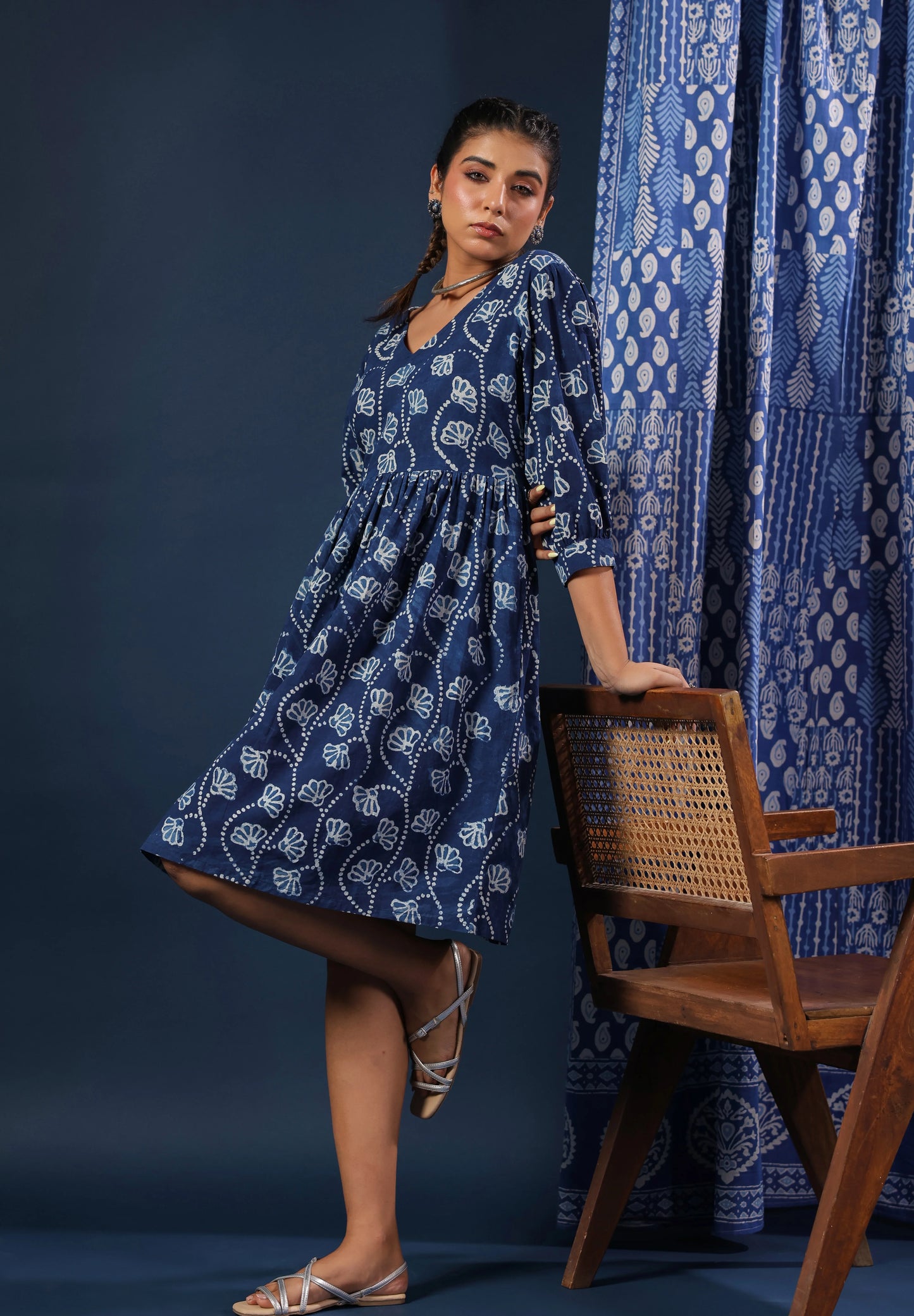 Dabu Printed Cotton Summer Dress