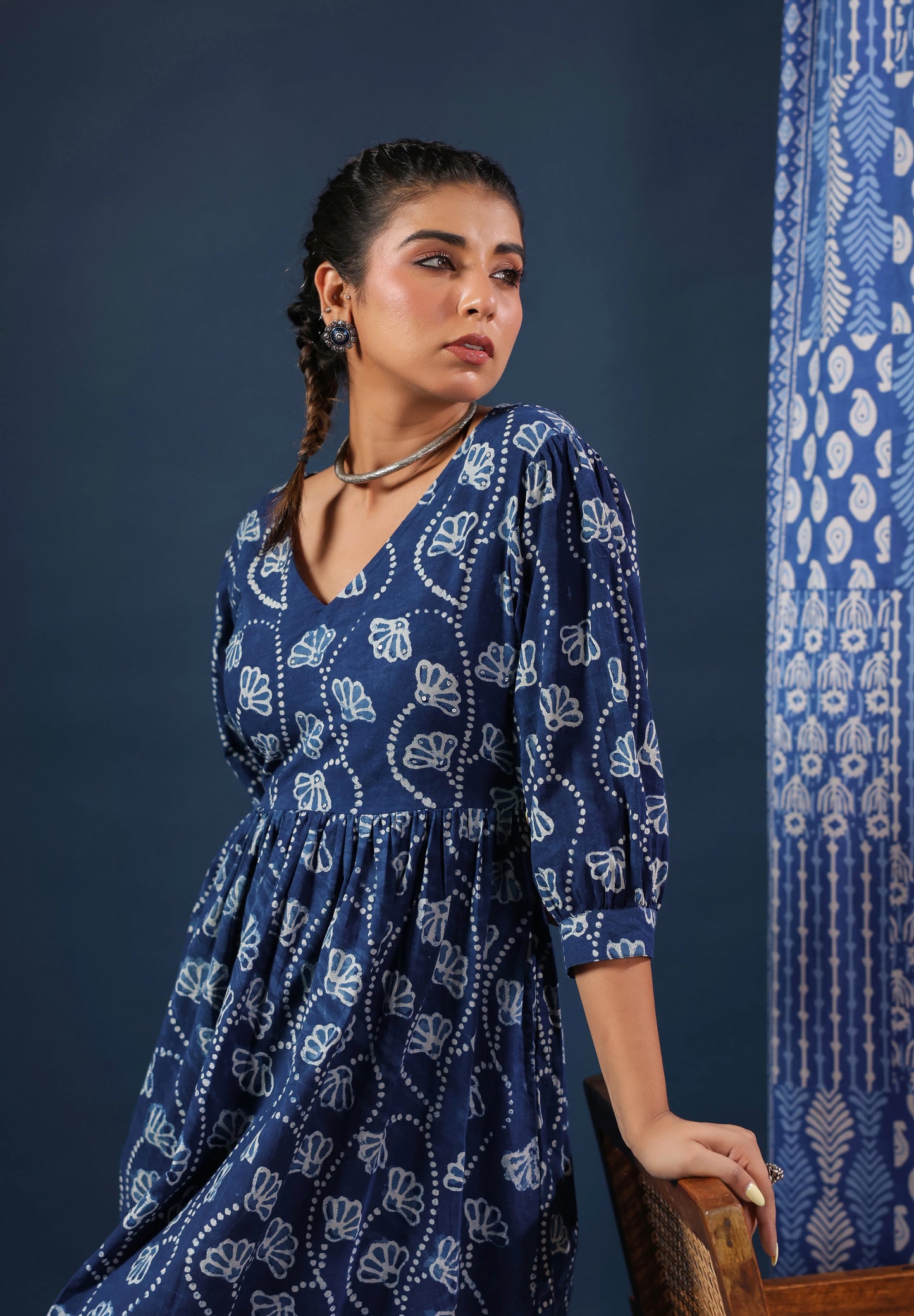 Dabu Printed Cotton Summer Dress