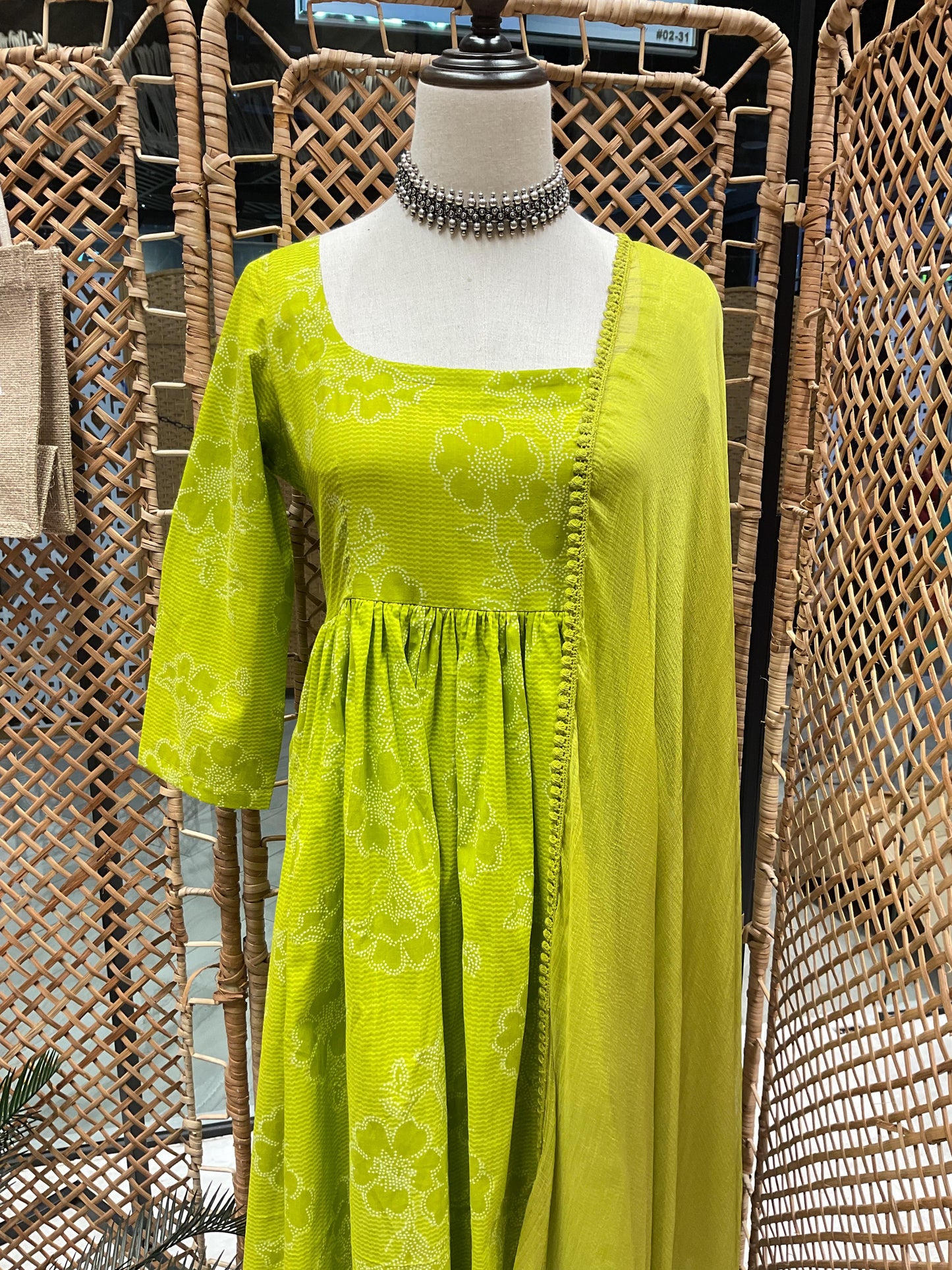 Neon Green Sleeved Nyra Suit