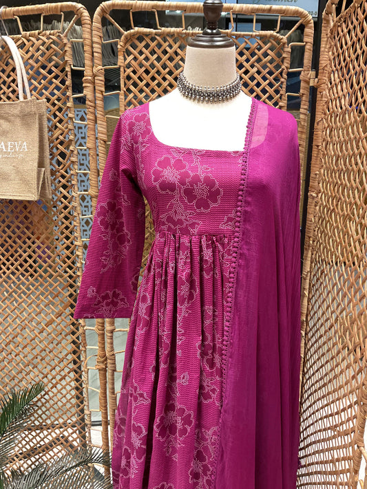 Purple Sleeved Nyra Suit