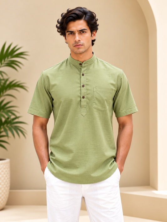 Mint Green Kurta with Pocket