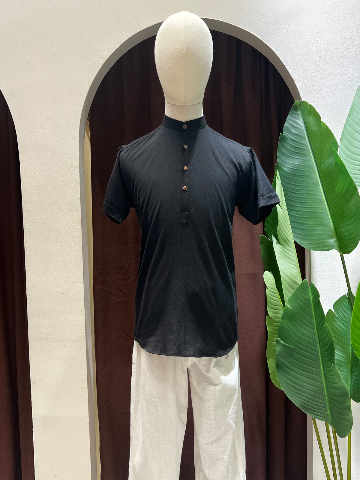 Black Kurta without pocket