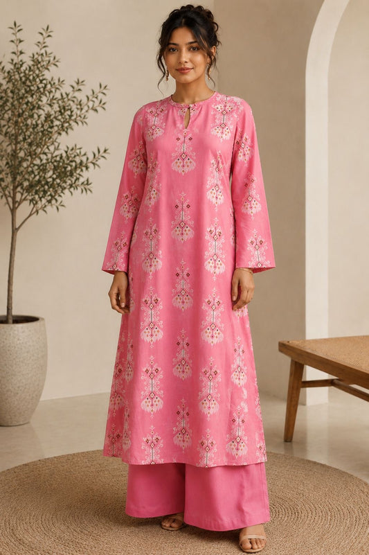 Pink Sleeved Co-Ord Set