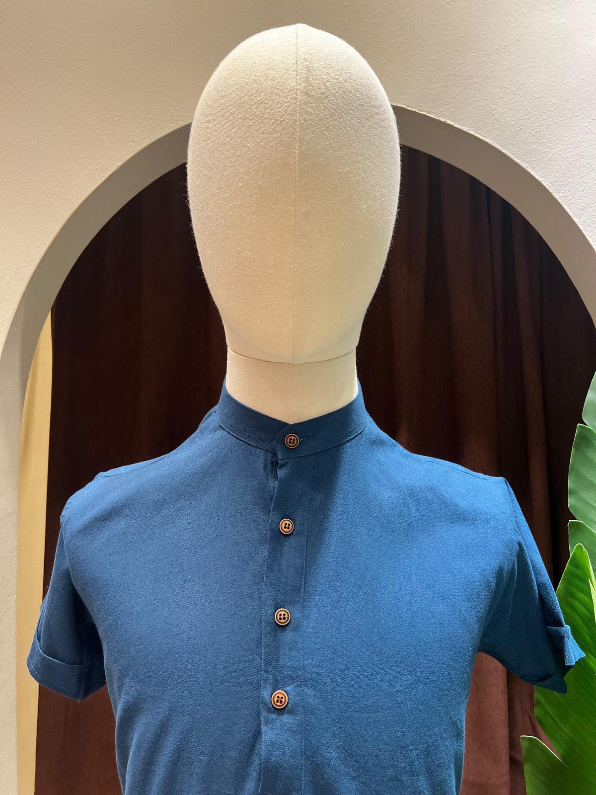 Blue  Kurta without pocket
