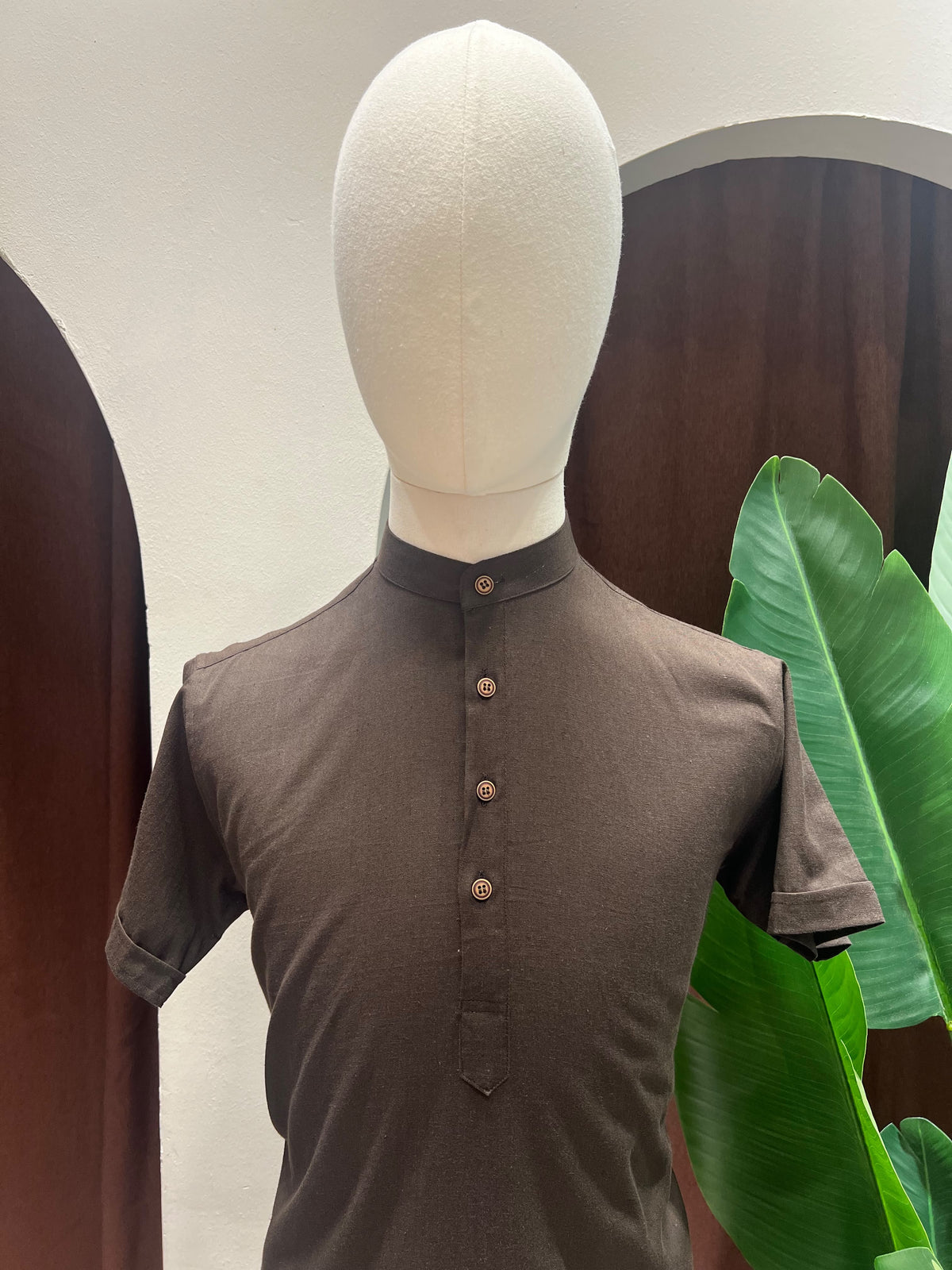 Coffee Brown Kurta without pocket